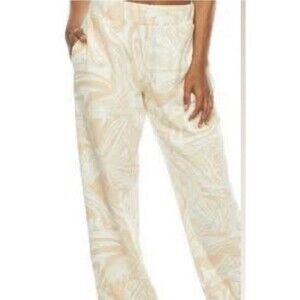 Juicy Couture Leggings Sweatpants Womens 1X Plus Cream Lounge PJ Pants Plus Size